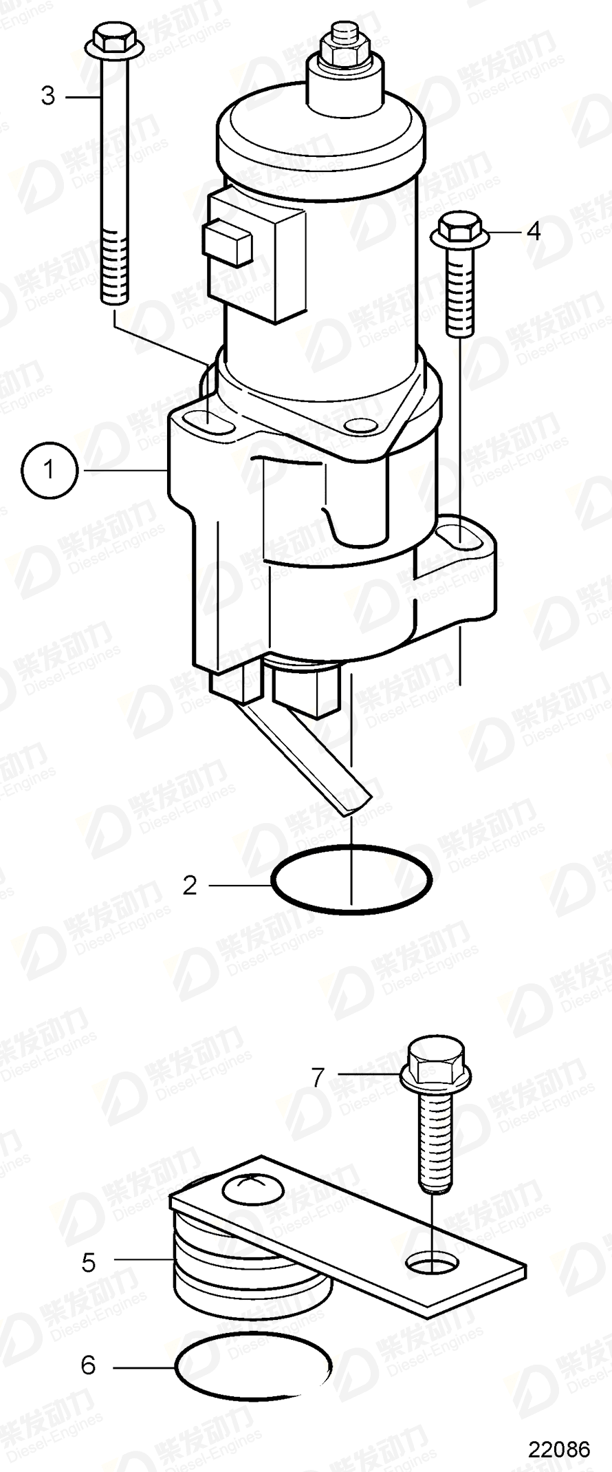 volvo penta Plug 20758137 Drawing volvo penta Plug 20758137 Drawing